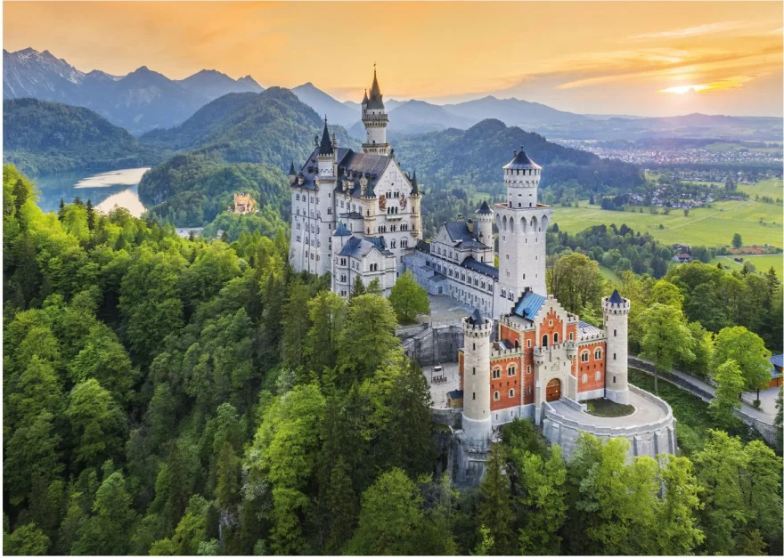 DINO Puzzle Jarní Neuschwanstein 1000 dílků
