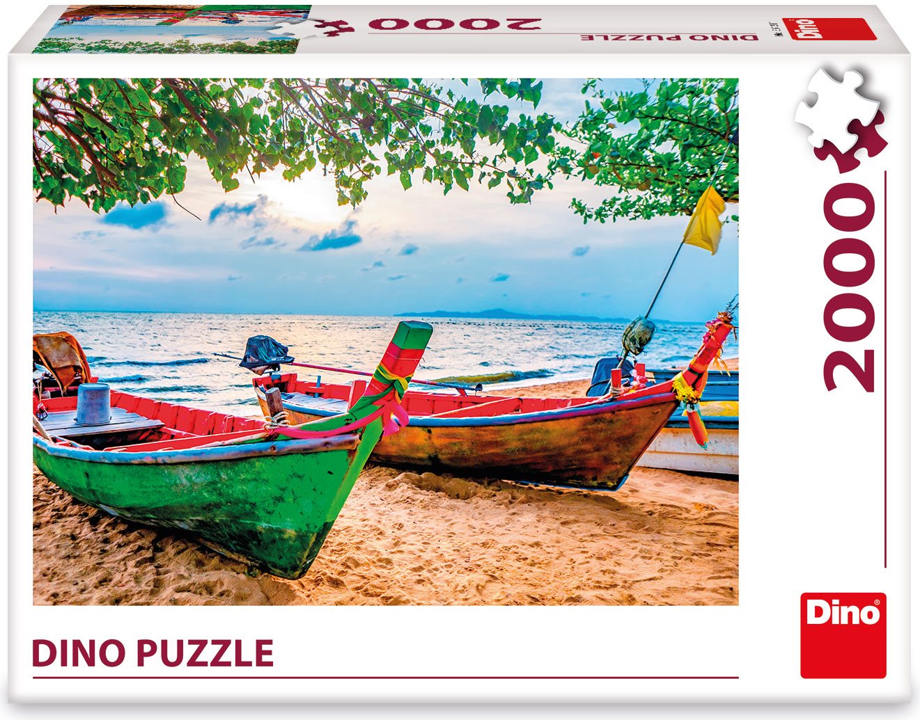 DINO Puzzle Rybářské loďky 2000 dílků