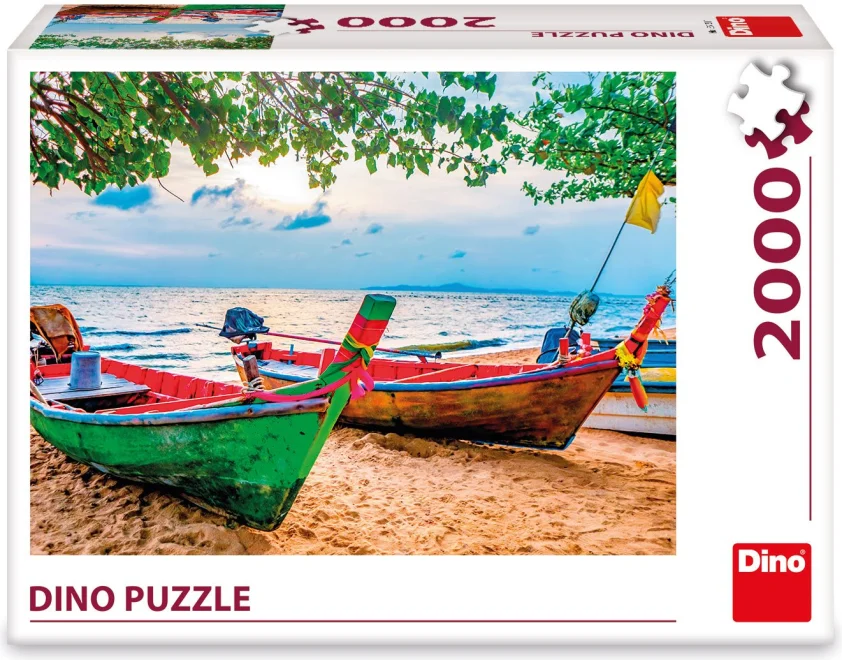 DINO Puzzle Rybářské loďky 2000 dílků