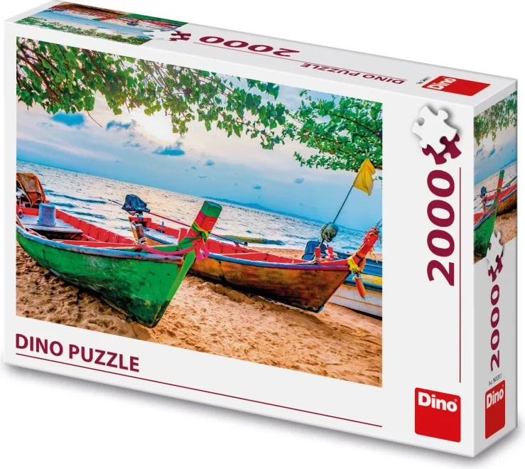 DINO Puzzle Rybářské loďky 2000 dílků