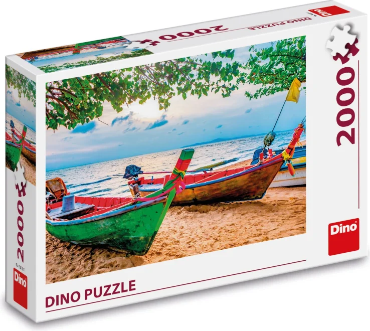 DINO Puzzle Rybářské loďky 2000 dílků