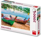 DINO Puzzle Rybářské loďky 2000 dílků
