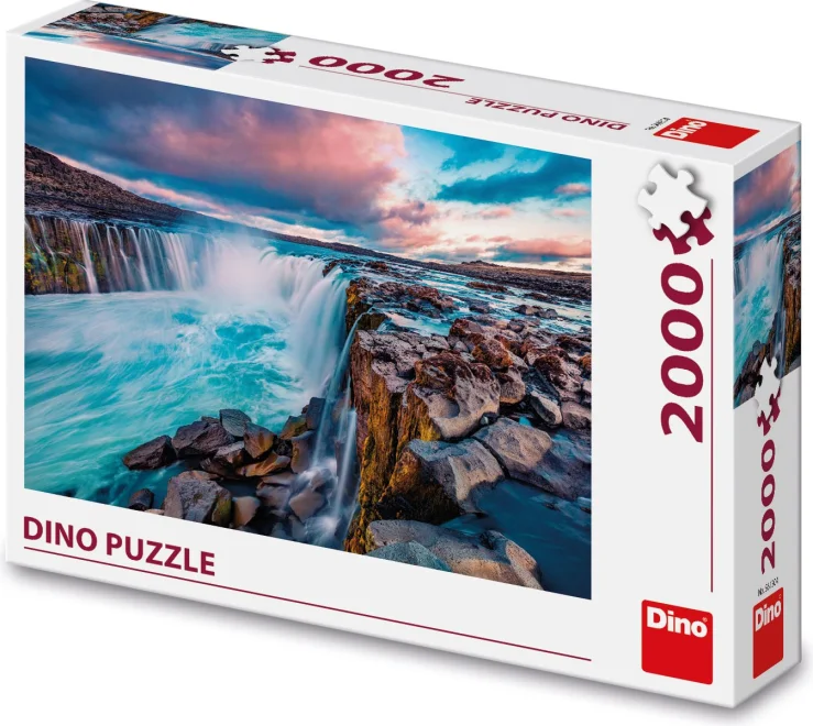 DINO Puzzle Vodopád Selfoss 2000 dílků
