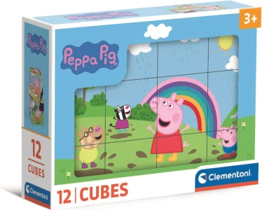 Obrázkové kostky Prasátko Peppa, 12 kostek