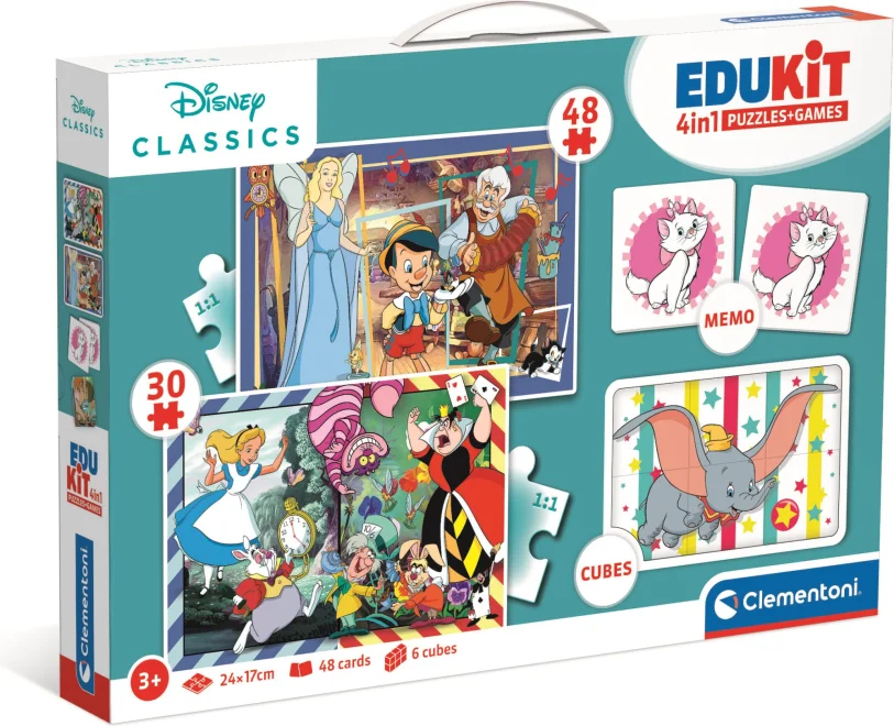 CLEMENTONI Soubor her Disney klasika 4v1