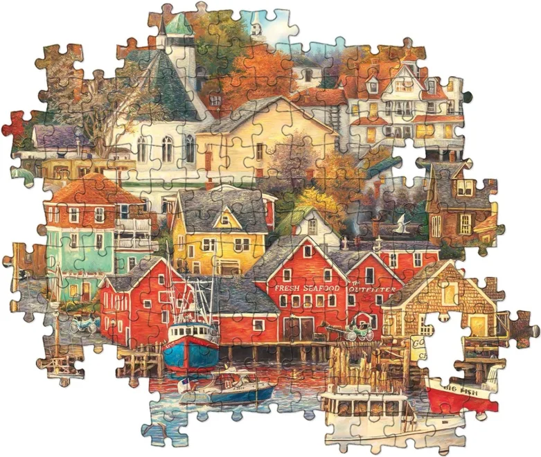 CLEMENTONI Puzzle Přístav dobrých časů 1500 dílků