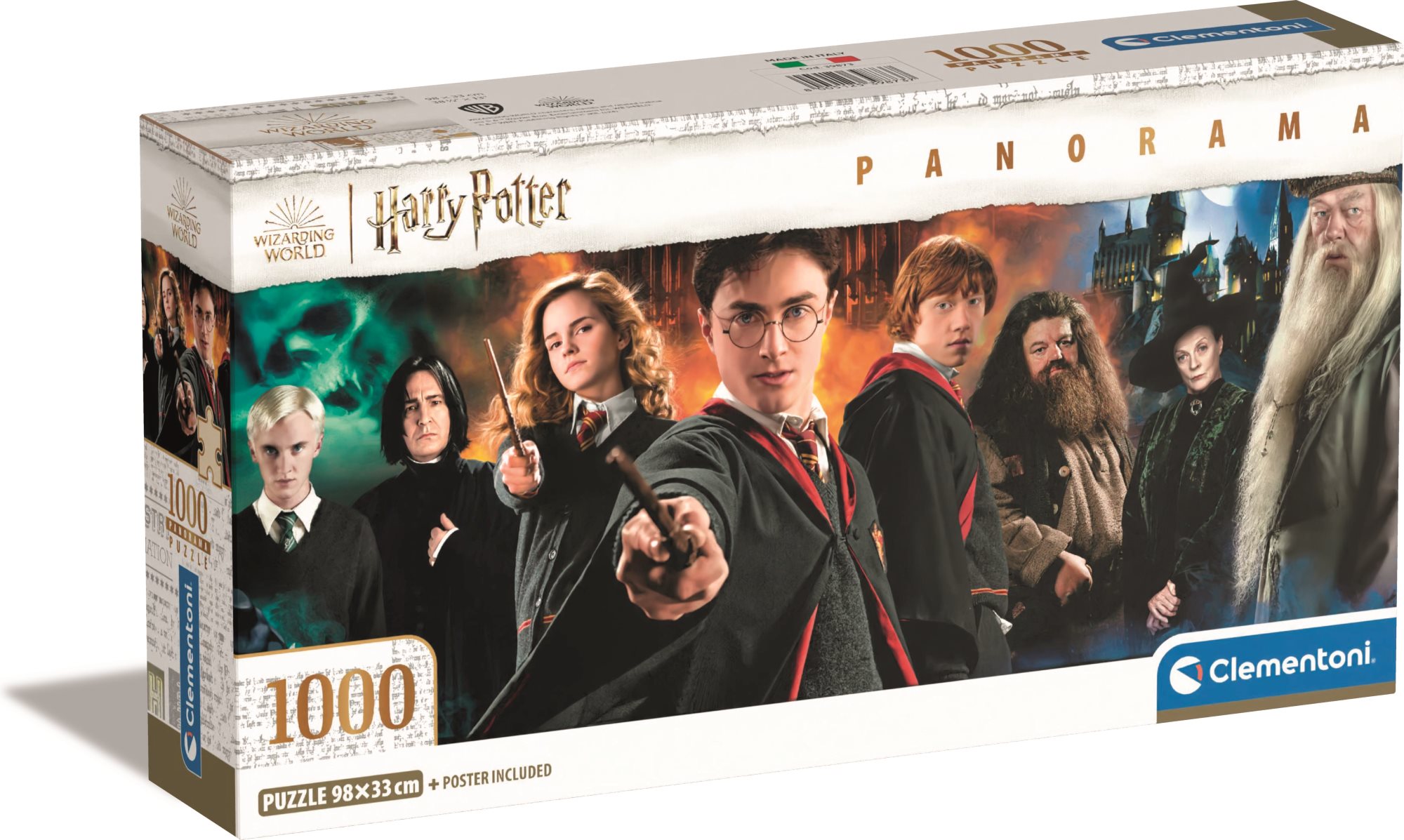 CLEMENTONI Panoramatické puzzle Harry Potter 1000 dílků