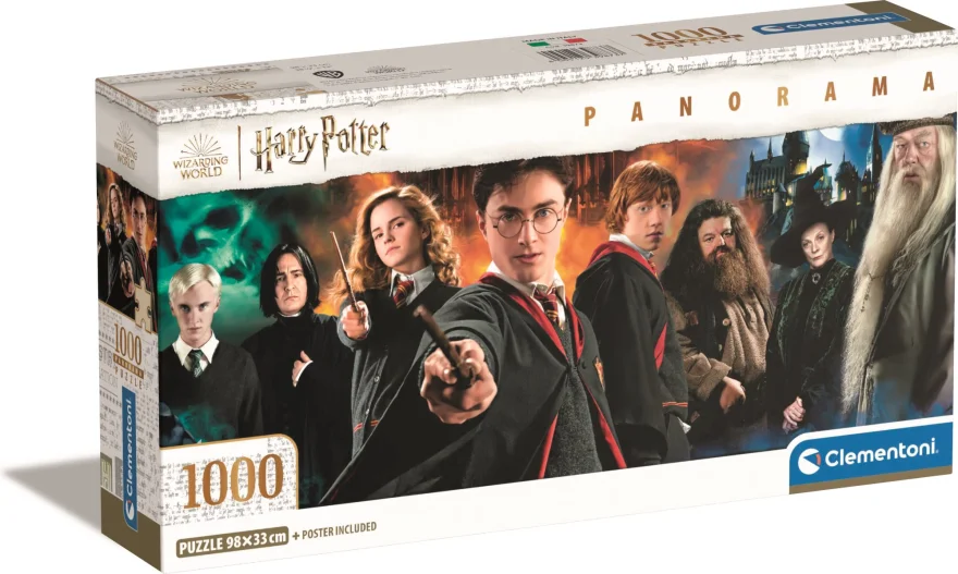 CLEMENTONI Panoramatické puzzle Harry Potter 1000 dílků