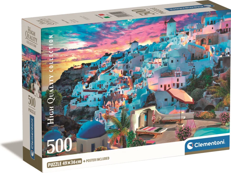 CLEMENTONI Puzzle Pohled na Řecko 500 dílků
