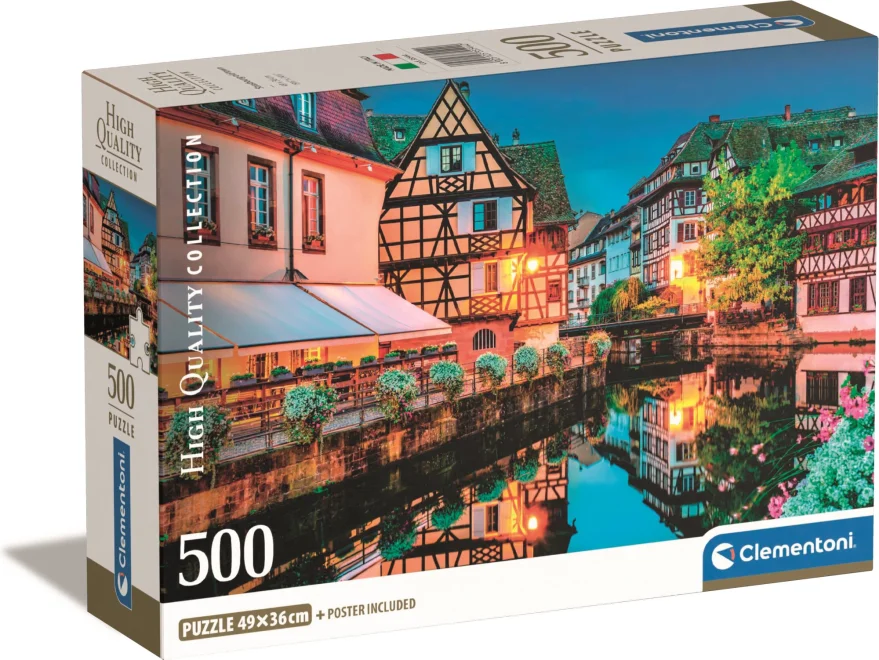 CLEMENTONI Puzzle Staré město, Štrasburk 500 dílků