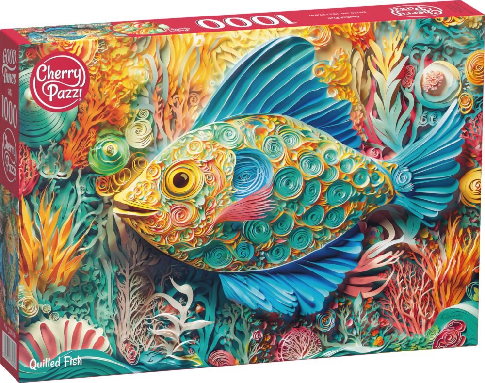 Puzzle Papírová Ryba 1000 Dílů Cherry Pazzi
