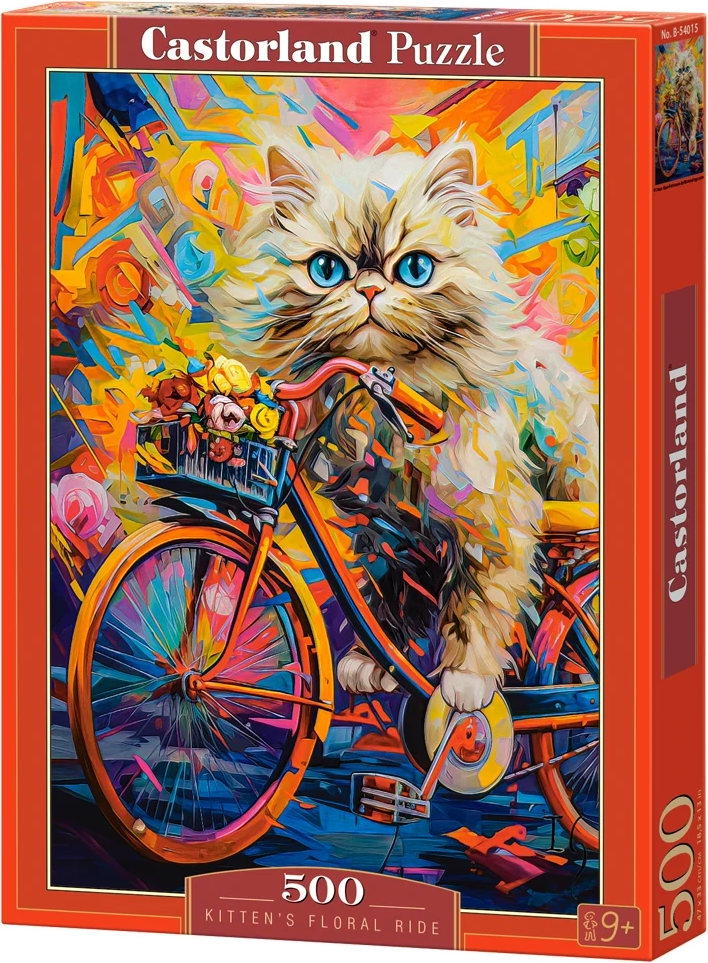 CASTORLAND Puzzle Kočka na kole 500 dílků