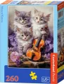 CASTORLAND Puzzle Muzikální koťata 260 dílků