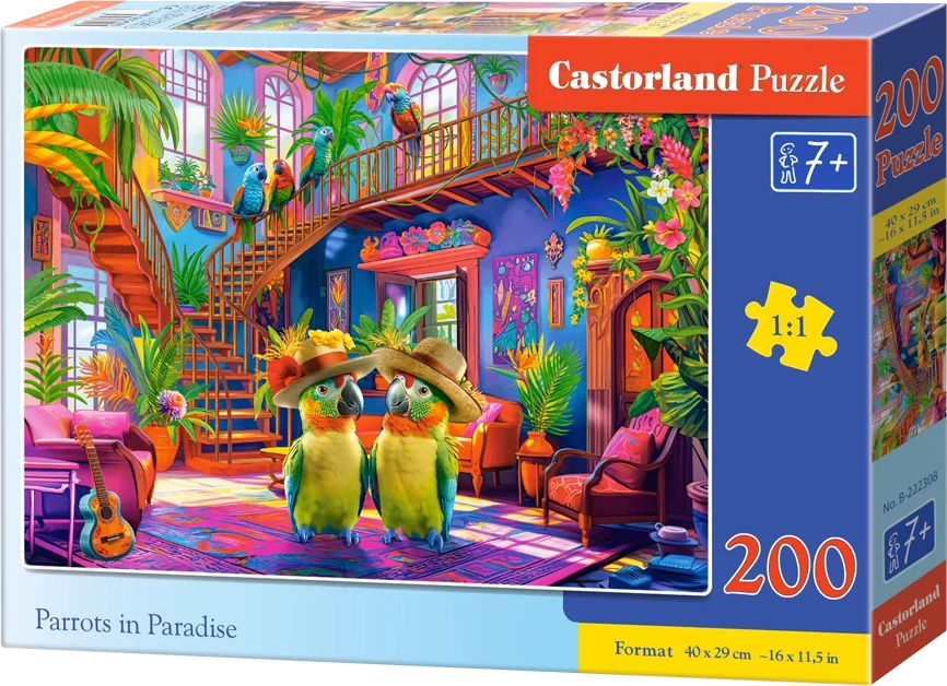 Castorland Papoušci v ráji 200 dílků