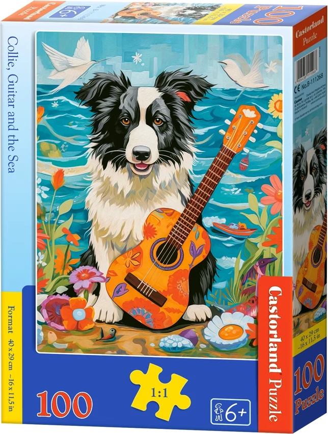 CASTORLAND Puzzle Kolie, kytara a moře  100 dílků