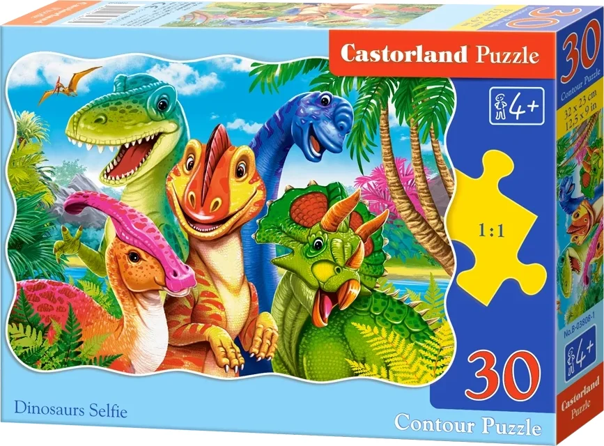 CASTORLAND Puzzle Dinosauří selfie 30 dílků