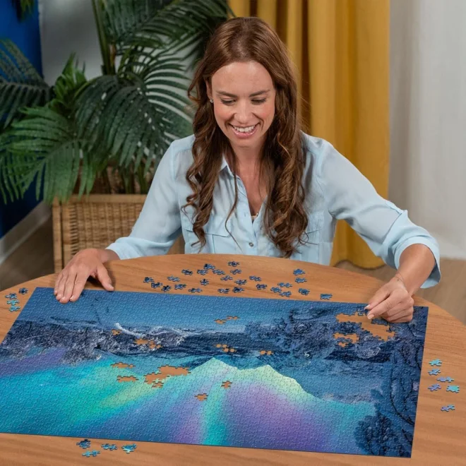 RAVENSBURGER Puzzle Když polární záře tančí 1500 dílků