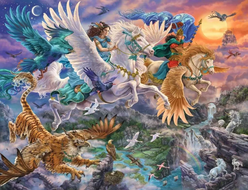 RAVENSBURGER Puzzle Vzduchem na Pegasovi 2000 dílků