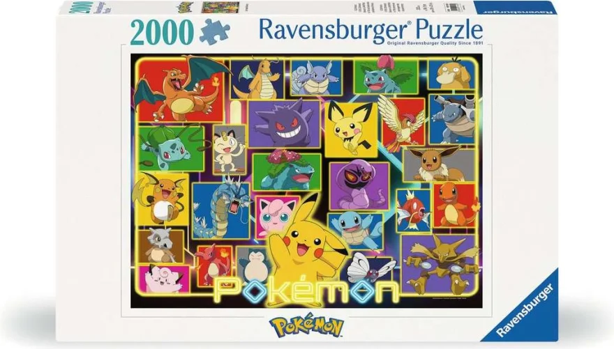 RAVENSBURGER Puzzle Zářící Pokémoni 2000 dílků