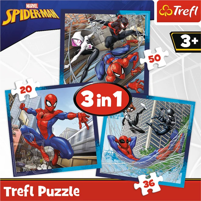 TREFL Puzzle Spiderman 3v1 (20,36,50 dílků)