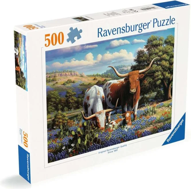 RAVENSBURGER Puzzle Dobytek na louce 500 dílků