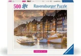 RAVENSBURGER Puzzle Skandinávie: Západ slunce v Kodani 500 dílků