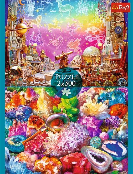 TREFL Puzzle Vesmír a krystaly 2x500 dílků