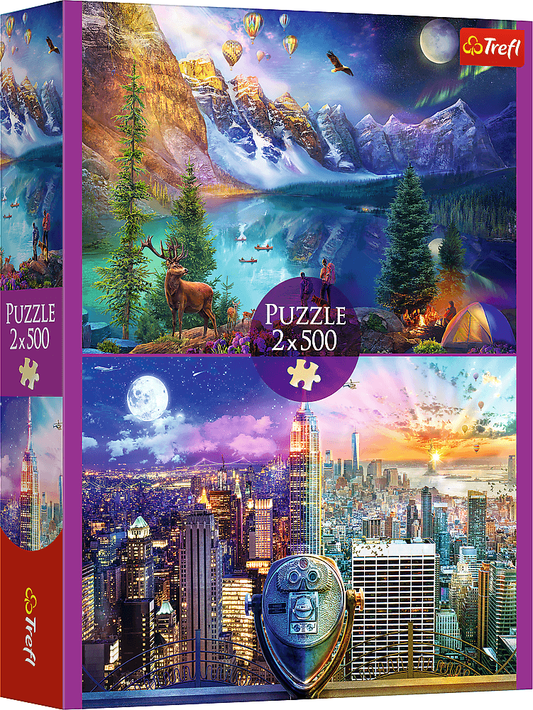 TREFL Puzzle Cesta po Americe 2x500 dílků