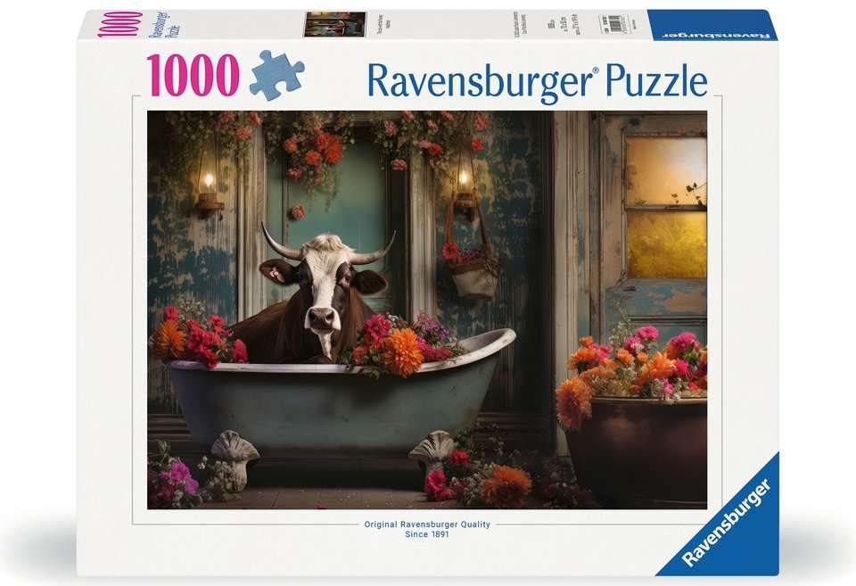 RAVENSBURGER Kráva ve vaně 1000 dílků