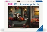RAVENSBURGER Puzzle Kráva ve vaně 1000 dílků