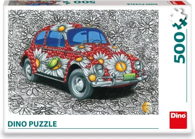 Puzzle Malovaný VW Brouk 500 dílků