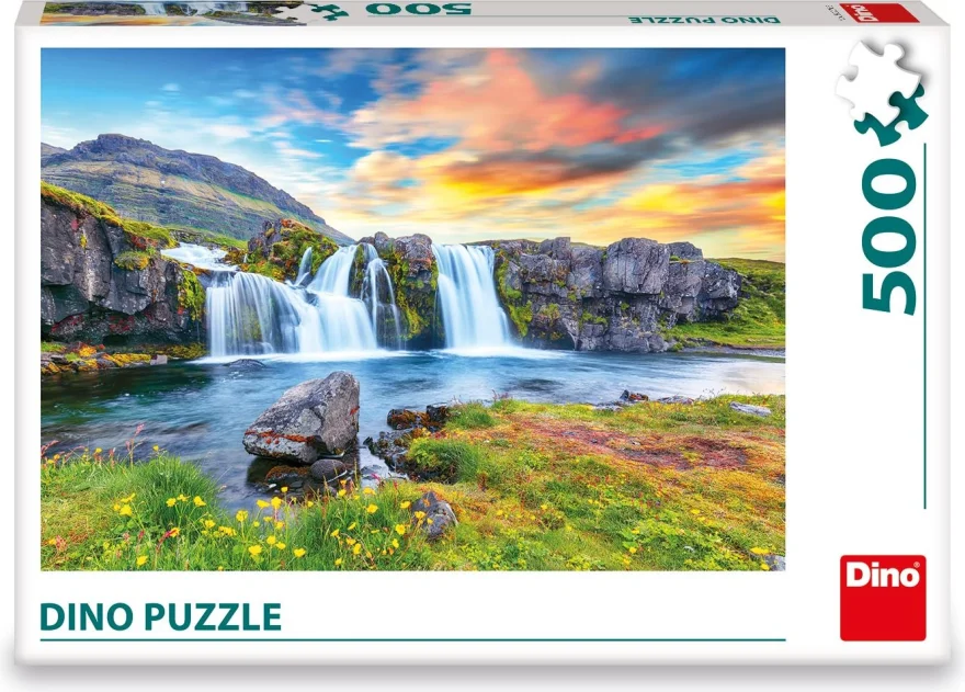 DINO Puzzle Islandský vodopád 500 dílků