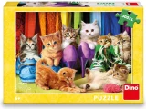 DINO Puzzle Barevná koťátka XL 300 dílků