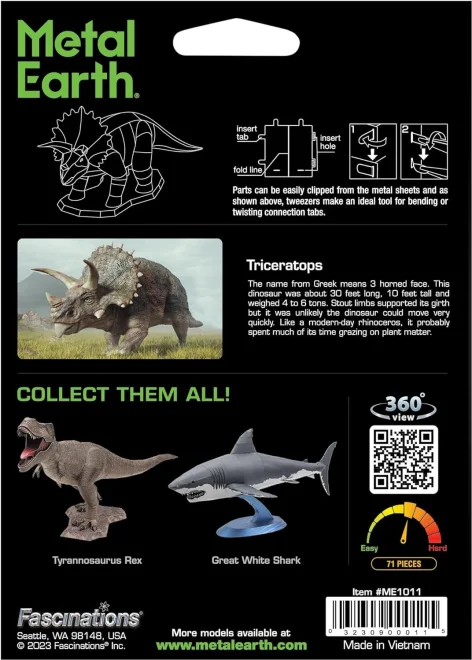 METAL EARTH 3D puzzle Triceratops