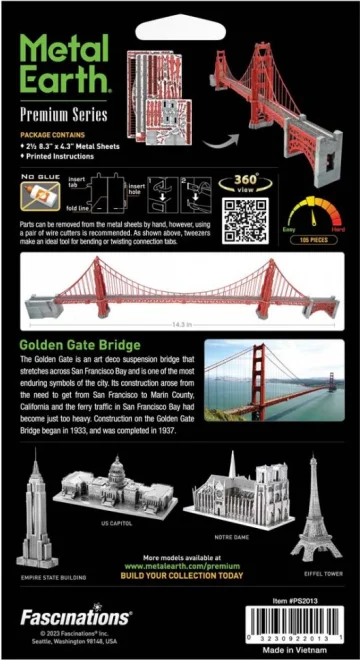 METAL EARTH 3D puzzle Premium Series: Most Golden Gate