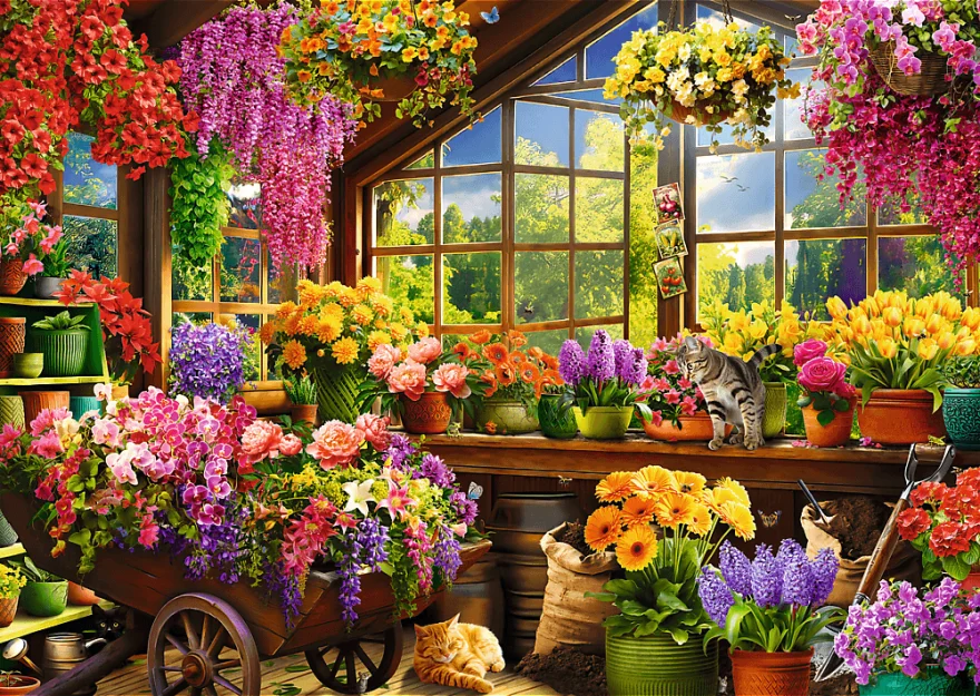 TREFL Puzzle Premium Plus Tea Time: Jarní přípravy 1000 dílků