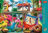 TREFL Puzzle Premium Plus Tea Time: Svět ptáků 1000 dílků