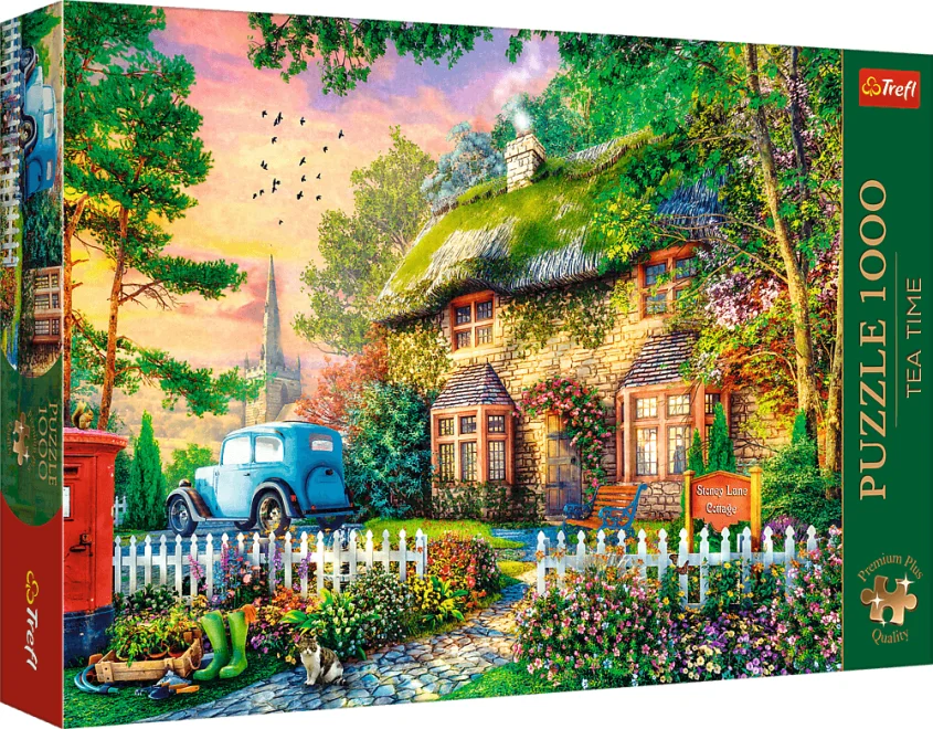 TREFL Puzzle Premium Plus Tea Time: Stoney Lane Cottage 1000 dílků