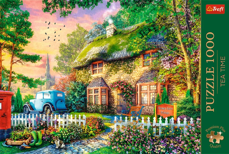 TREFL Puzzle Premium Plus Tea Time: Stoney Lane Cottage 1000 dílků
