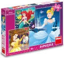 Dino Puzzle Disney princezny: Popelka, Ariel a Belle 3x55 dílků