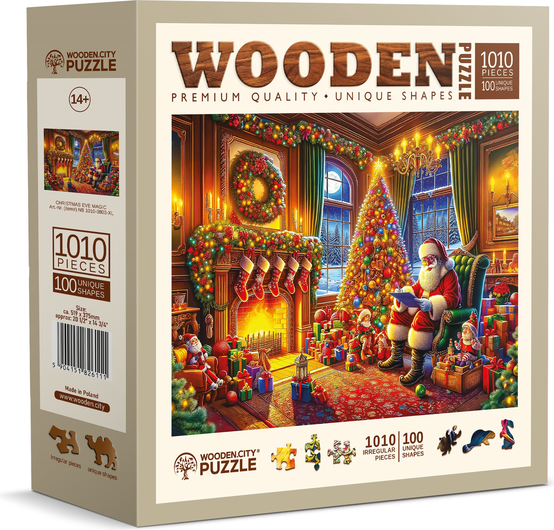 Dřevěné puzzle WOODEN CITY 1010 dílků Kouzlo Štědrého večera