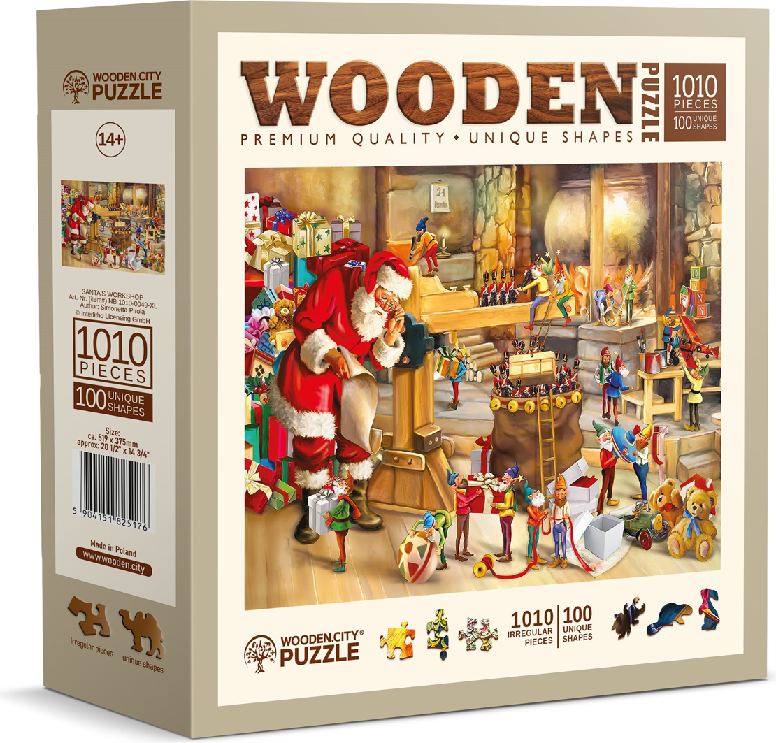 Dřevěné puzzle WOODEN CITY 1010 dílků Santova dílna