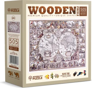 Dřevěné puzzle WOODEN CITY 505 dílků Mapa doby objevů