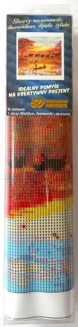 NORIMPEX Diamantové malování Klid v Africe 40x30cm