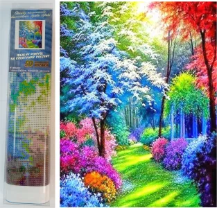 Diamantové malování Barevná zahrada 40x30cm