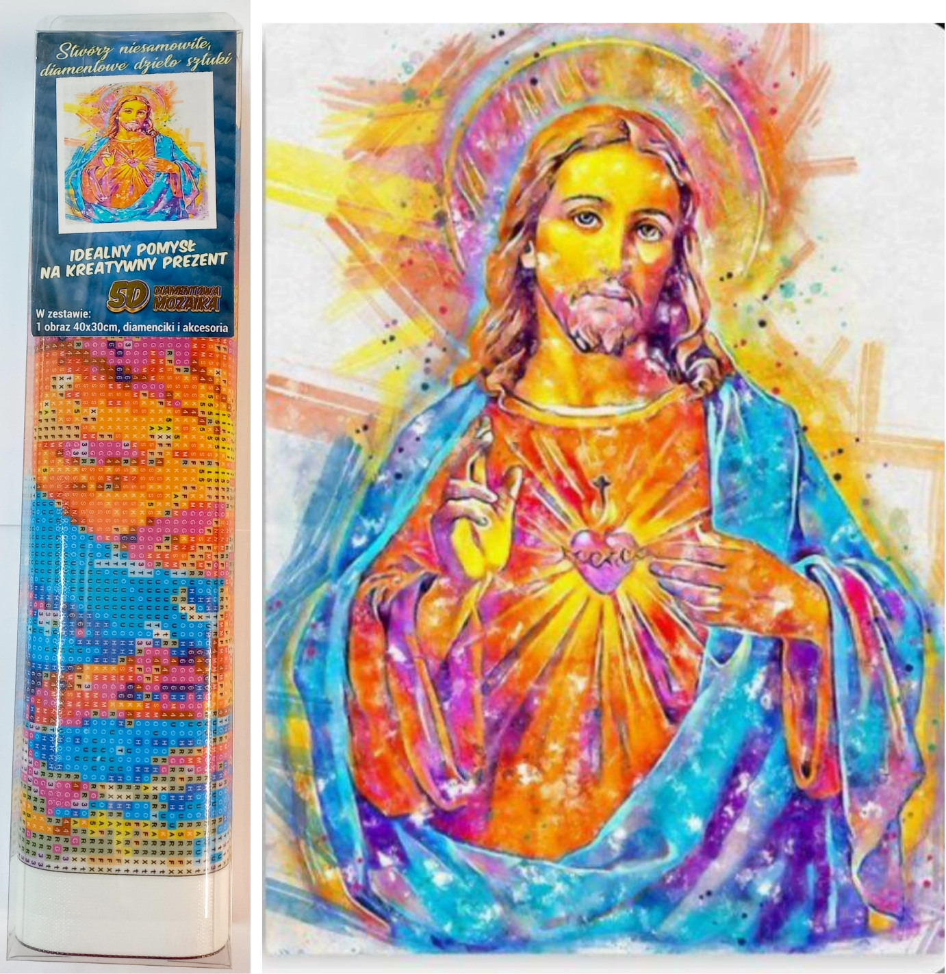 NORIMPEX Diamantové malování Milující Ježíš 40x30cm