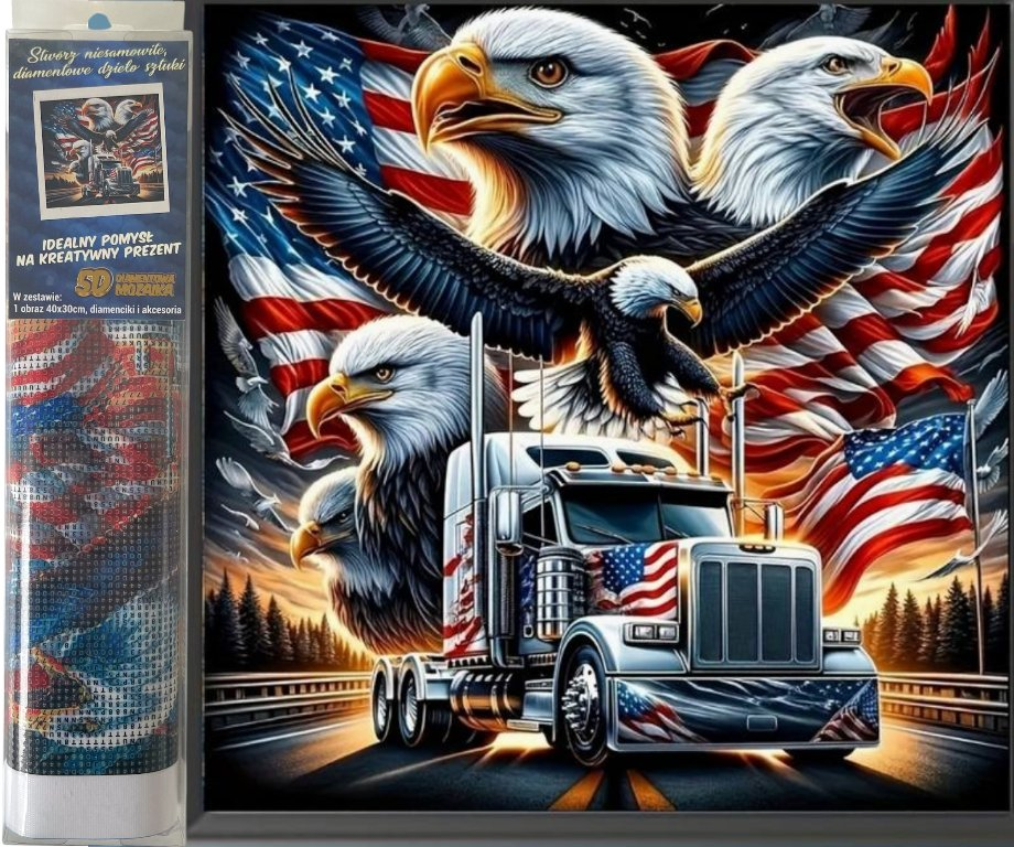 Diamantové malování 30x40cm - Amerika