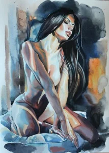 Diamantové malování Ženský akt 40x30cm