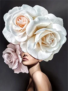 Diamantové malování Tajemství růží 40x30cm