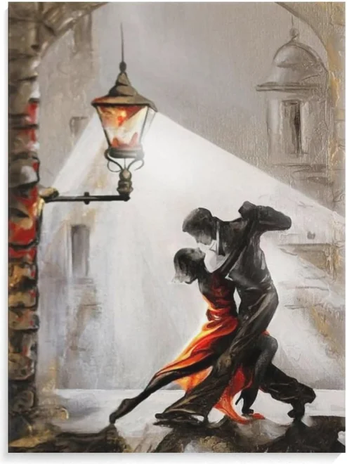 NORIMPEX Diamantové malování Tango ve světle lucerny 40x30cm